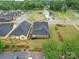 Aerial view of the property showcasing new construction in a growing neighborhood at 405 Newstyle Way, Gastonia, NC 28056