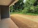 View of the newly mulched backyard from the home's back porch at 415 Dogwood Ln, Statesville, NC 28625