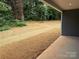 View of the mulched backyard from the home's back porch at 415 Dogwood Ln, Statesville, NC 28625