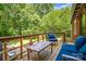 Inviting back deck with comfortable blue cushions, ideal for outdoor relaxing at 510 Wiley Ave, Salisbury, NC 28144
