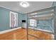 This bedroom features a bunk bed, hardwood floors, and ample natural light at 510 Wiley Ave, Salisbury, NC 28144