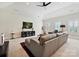 Spacious living room with plush carpeting, modern furnishings, and large windows at 6309 Wakehurst Rd, Charlotte, NC 28226