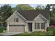 Charming one-story home featuring stone accents, a two-car garage, and manicured landscaping at 7324 Jolly Brook Dr, Charlotte, NC 28215