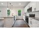 Well-lit kitchen features stainless steel appliances, granite countertops, and eat-in bar seating at 746 Shasta Nw St, Concord, NC 28027