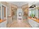 Lavish bathroom features tile floors, and showers, and ample counter space at 1118 Seminole Dr, Fort Mill, SC 29707