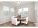 Sunlit dining area boasts a round table, cushioned chairs, and modern decor at 1119 Bellshill Dv, Indian Trail, NC 28079