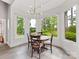 Cozy breakfast nook area with natural light, backyard view, and seating for four at 1200 Firethorne Club Dr, Waxhaw, NC 28173