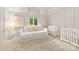 Bright and modern Bedroom featuring ample space, natural light, and two cribs at 15038 Jockeys Ridge Dr, Charlotte, NC 28277