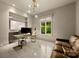 Modern office with natural light, stylish decor, and sleek desk at 15038 Jockeys Ridge Dr, Charlotte, NC 28277