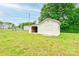 Large storage shed in backyard, providing ample storage space for your tools and equipment at 1690 Montevista Dr, Shelby, NC 28150