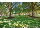 Expansive green space with mature trees providing ample shade in a community setting at 17130 Bridgeton Ln, Huntersville, NC 28078