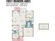 Layout of the home with labelled rooms and measurements at 19031 Brandon James Dr, Cornelius, NC 28031