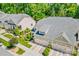 Aerial view of a home, revealing its premium roof, manicured landscaping, and curb appeal at 204 Aztec Cir, Mooresville, NC 28117