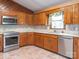 Fully equipped kitchen with stainless steel appliances and great counter space at 2222 Hearthstone Dr, Gastonia, NC 28056