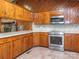Charming kitchen with stainless steel oven and views into living room at 2222 Hearthstone Dr, Gastonia, NC 28056