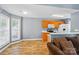 Open-concept kitchen with stainless steel appliances and wood cabinetry at 2432 Barkers Ridge Dr, Bessemer City, NC 28016