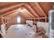 Spacious unfinished attic space with exposed wood beams at 422 Garnet Ct, Fort Mill, SC 29708