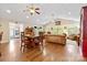 Open-concept living space with hardwood floors, dining area, and comfortable seating at 4960 York Hwy, Rock Hill, SC 29732