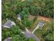 An aerial view of the lot and neighboring houses surrounded by lush trees and vegetation at 5308 Lambert Ct, Waxhaw, NC 28173