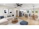 Open concept living area seamlessly connects to the kitchen with views of the dining area at 605 Stirewalt Rd, China Grove, NC 28023