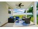 Inviting covered patio with comfortable seating, ideal for outdoor relaxation and entertaining at 6314 Bluffton Ln, Midland, NC 28107