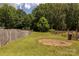 Fenced backyard featuring a grassy area and some surrounding trees at 6717 Ware Rd, Charlotte, NC 28212
