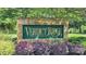 Verdict Ridge Golf & Country Club sign with stone base and vibrant landscaping at 7245 Willow Brook Ct, Denver, NC 28037
