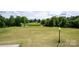 Scenic golf course view with lush green grass, mature trees, and a glimpse of a tranquil lake at 7245 Willow Brook Ct, Denver, NC 28037