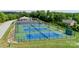 Community tennis courts, with blue and green surface at 7245 Willow Brook Ct, Denver, NC 28037