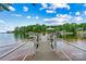 Well-maintained dock extending into the lake, offering easy access for boating and water activities at 8218 Bright Water Ln, Denver, NC 28037