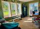 Bright living room with large windows offering picturesque views of the landscaped yard at 8218 Bright Water Ln, Denver, NC 28037