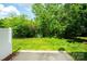 A well-maintained backyard with lush green grass and mature trees, perfect for outdoor enjoyment at 9614 Springholm Dr, Charlotte, NC 28278