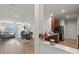 Bright open-concept space features a kitchen, dining area, and living room at 1108 Stella Ct, Monroe, NC 28110