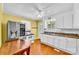 Functional kitchen featuring white cabinets and stainless steel refrigerator at 1415 Midlake Rd, Kannapolis, NC 28083