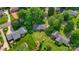 Overhead view of the home highlighting the well-maintained lawn and fenced backyard at 1940 12Th Ne St, Hickory, NC 28601