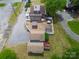 Aerial perspective of the property highlighting the backyard features, including a hot tub and gazebo at 2036 1St Sw Ave, Hickory, NC 28602