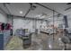 Basement with living and bedroom setup, featuring modern amenities and a comfortable layout at 2676 Will Schronce Rd, Iron Station, NC 28080