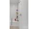 Shower with white subway tile and built-in shelving for toiletries at 2902 Oakdale Rd, Charlotte, NC 28216