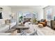 Cozy living room with modern furnishings, decor, and natural light from the sliding glass doors to the patio at 330 Armour St # 46, Davidson, NC 28036