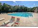 Community pool area with lounge chairs and manicured landscaping at 348 Ox Bow Cir, Mount Holly, NC 28120