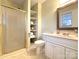 Bathroom featuring a shower, toilet, and vanity at 3660 9Th Street Ne Dr, Hickory, NC 28601