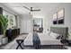 Spacious Primary bedroom with a desk, ceiling fan, and natural light at 4516 Kiser Island Rd # 1, Terrell, NC 28682
