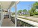 View from the covered front porch showing the streetscape at 5820 Pittmon Ln, Kannapolis, NC 28081