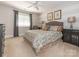 Cozy bedroom with neutral tones, a queen bed, and dark wood bedside tables at 7040 Edenderry Dr, Charlotte, NC 28270