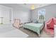 Bedroom features a bright window, plush carpets, a desk, and a cozy tent at 9639 Ravenscroft Nw Ln, Concord, NC 28027
