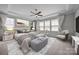Relaxing main bedroom with tray ceilings, large windows, and elegant furnishings at 1012 N Sharon Amity Rd, Charlotte, NC 28211
