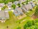Expansive aerial view showcasing a home's backyard and neighborhood at 1044 Shiloh Bend Trl, Fort Mill, SC 29715