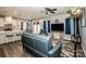 Open-concept living room flows seamlessly into the kitchen, perfect for entertaining and modern living at 105 Chase View Ln, Troutman, NC 28166