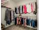 Well-organized walk-in closet with ample shelving, hanging rods, and carpet floors at 105 Chase View Ln, Troutman, NC 28166