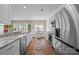 Modern kitchen features stainless steel appliances, granite countertops, and an open view to the dining area at 12407 Crowley Ct, Charlotte, NC 28277